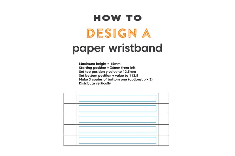 how to design a paper wristbands